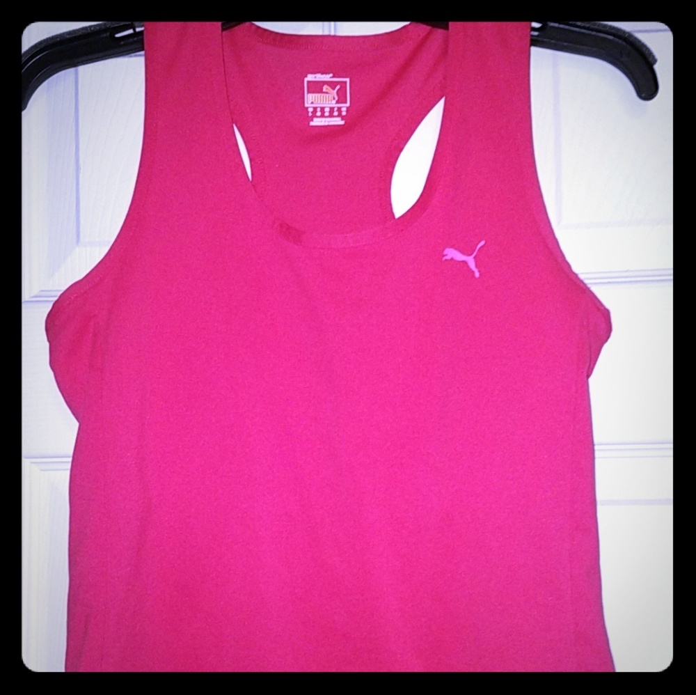 Puma Hot pink workout Tank with built in bra-Large